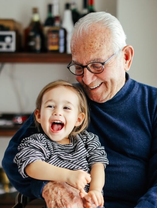 grandfather with a boy